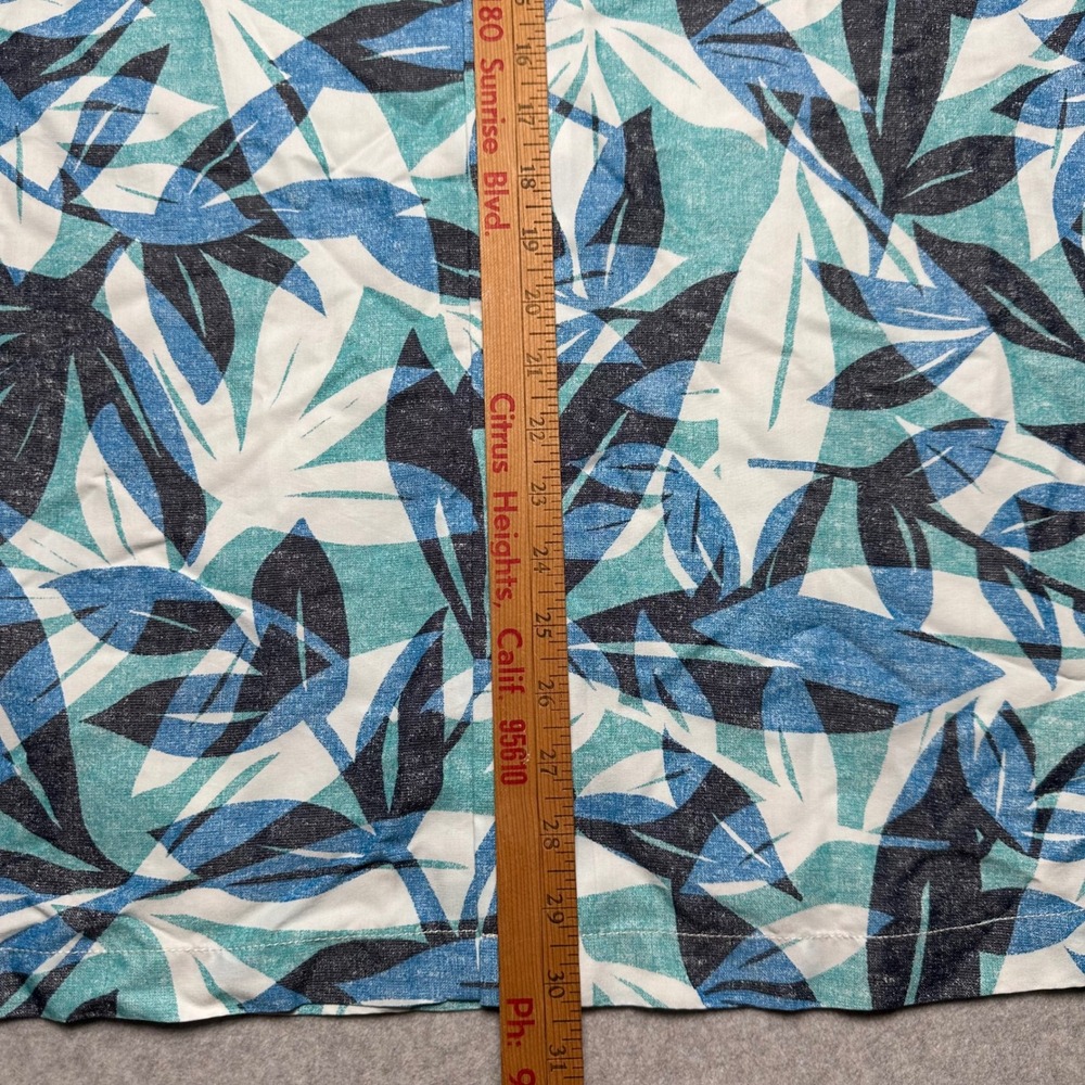 Tommy‎ Bahama The Coconut Point IslandZone Blue Tropical Leaf Shirt Mens Medium - Picture 9 of 9